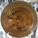  Round Glass Gold Dot Charger Plate 13