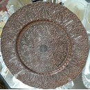  Round Glass Rose Gold Antique Charger Plate 13