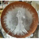 Round Glass Sunburst Rose Gold Charger Plate 13