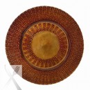 Ten Strawberry Street Aztec Copper Glass Charger Plate 13"