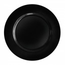 Round Black Melamine Charger Plate 13"