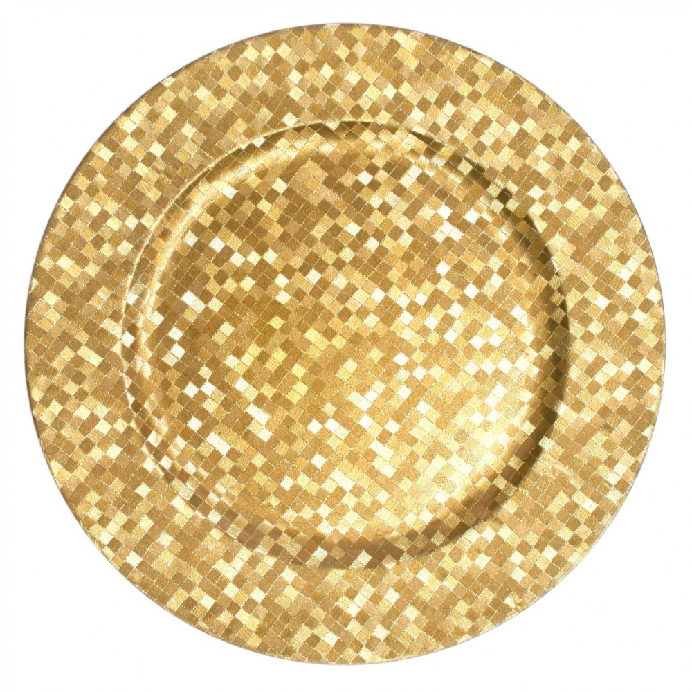 ChargeIt by Jay Gold Mosaic Round Charger Plate 12"