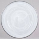 ChargeIt by Jay Alabaster Silver Glass Round Charger Plate with Silver Rim 13"