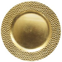 ChargeIt by Jay Gold Hammered Round Melamine Charger Plate 13"
