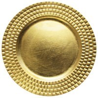 ChargeIt by Jay Gold Tiled Round Melamine Charger Plate 13"