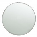 ChargeIt by Jay Silver Mirror Round Beaded Glass Charger Plate 13"