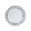 ChargeIt by Jay Round White Embossed Antique Melamine Charger Plate 14"