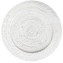 ChargeIt by Jay Round White Round Rattan Charger Plate 13"