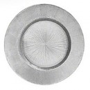 ChargeIt by Jay Glass Silver Burst Charger Plate 13"