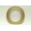 ChargeIt by Jay Gold Glitter Glass Round Charger Plate 13"