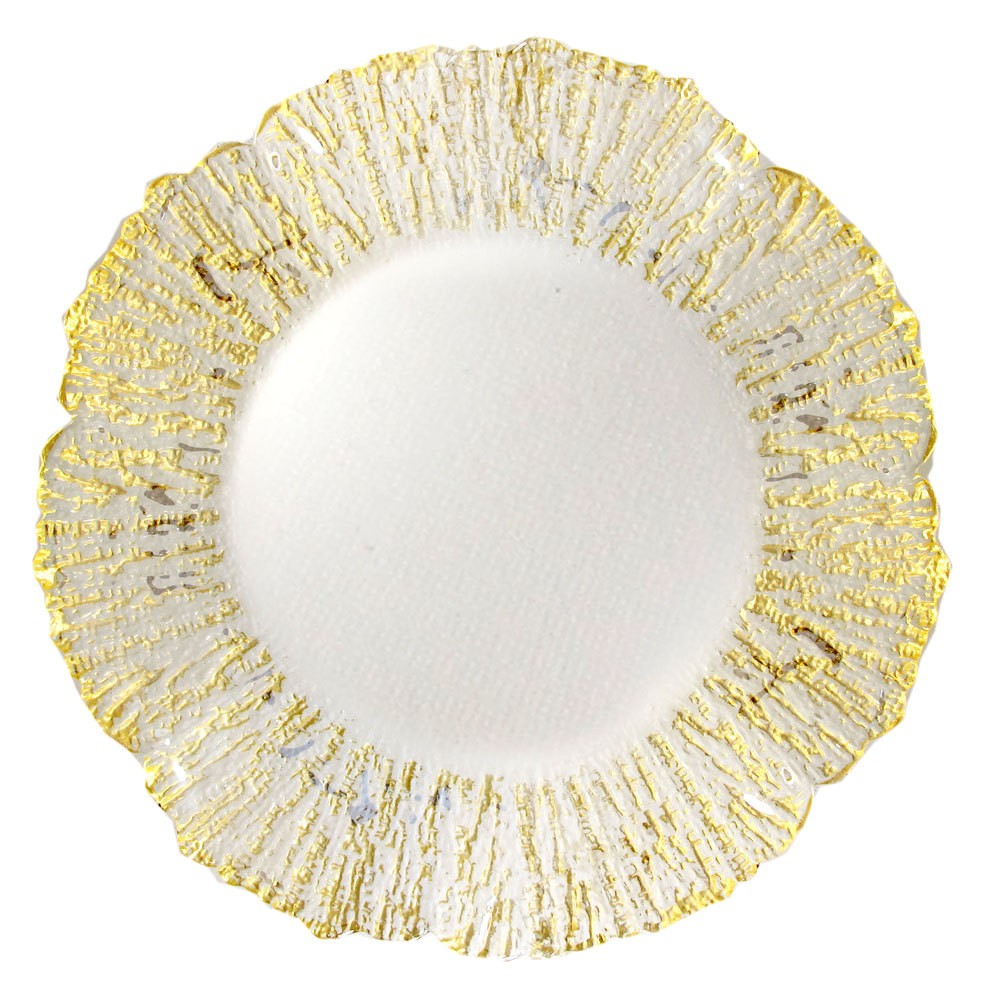 ChargeIt by Jay Deniz Gold Flower Charger Plate 12"