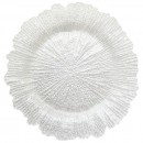 ChargeIt by Jay Reef White Pearl Glass Charger Plate 13"