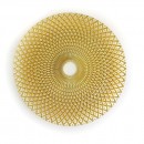ChargeIt by Jay Round Edge Gold Glass Charger Plate 12-3/4"