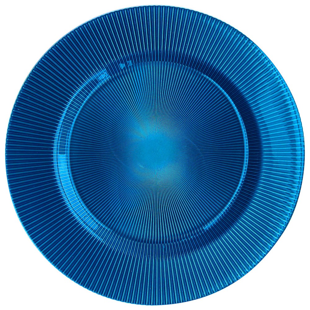 ChargeIt by Jay Sunray Cobalt Glass Charger Plate 13"