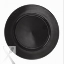 Ten Strawberry Street Lacquer Round Black Charger Plate 13"