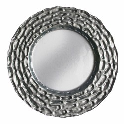 ChargeIt by Jay Silver Roma Glass Charger Plate 12-3/4"